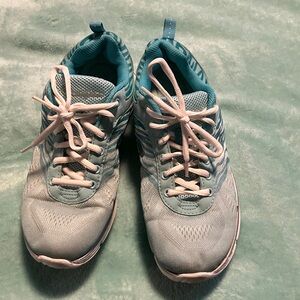 Women's Athletic Shoes - Light Blue and Pink